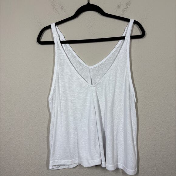 Free People Intimately Womens Size Medium Dani Tank Top White V Neck Sleeveless - Picture 3 of 8